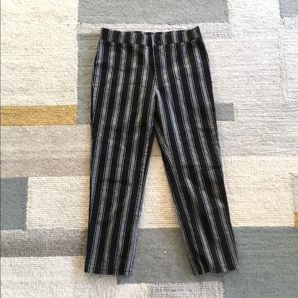 Black and white striped pants youth XL